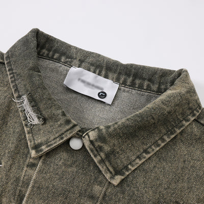 Chaqueta Vaquera Rasgada para Hombre - Estilo Urbano Casual - Image 6