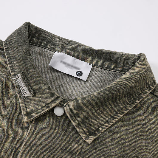 Chaqueta Vaquera Rasgada para Hombre - Estilo Urbano Casual - Image 6