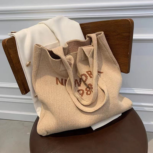 Bolsa Tejida de Gran Capacidad para Llevar a Mano