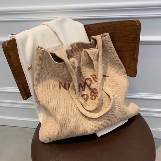Bolsa Tejida de Gran Capacidad para Llevar a Mano