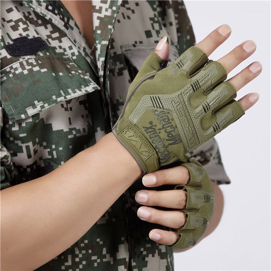 Guantes Tácticos SEAL Free Soldier Medio Dedo Agarre Antideslizante - Image 18