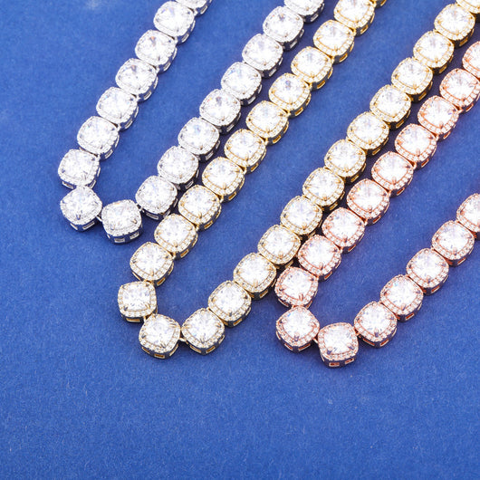 Collar Cuadrado Hip Hop con Circonitas Brillantes - Image 3