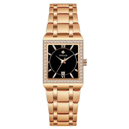Reloj Mujer Acero Inoxidable Resistente al Agua con Cristal Diamante - Image 9