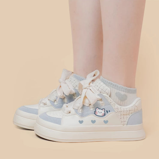 Tenis Blancos para Niñas con Cordones - Diseño Clásico y Cómodo