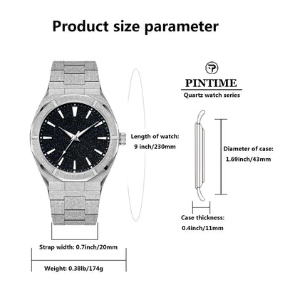 Reloj de Negocios para Hombre Acero Inoxidable Mate con Esfera Luminosa - Image 4