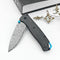 Cuchillo Portátil Butterfly BM535 Damasco con Funda de Cuero