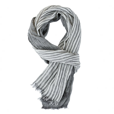 Bufanda Hombre Rayas Primavera Verano - Diseño Bicolor Versátil - Image 9