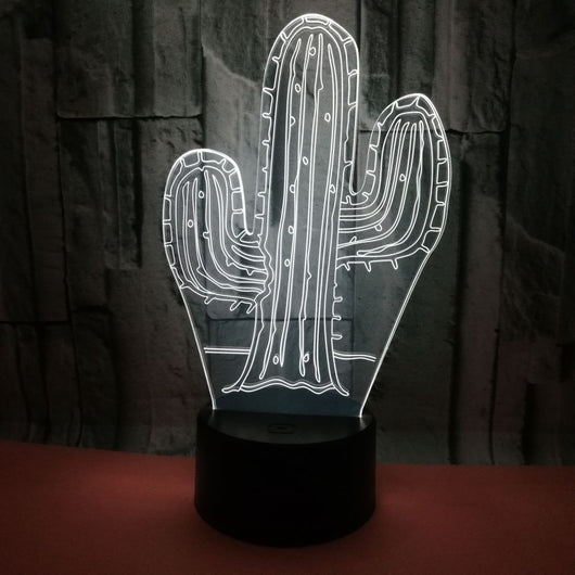 Lámpara Nocturna 3D Cactus - Image 4