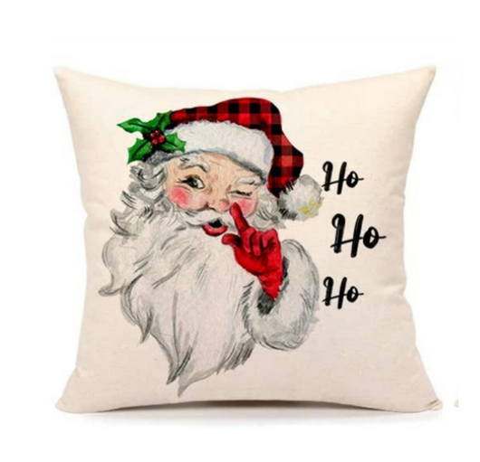 Funda de Almohada Navideña Papá Noel en Lino para Sofá - Image 3