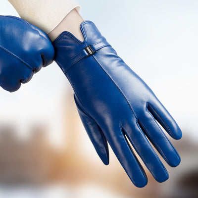Guantes de Ciclismo Deportivos Coreanos con Pantalla Táctil de Cuero de Oveja - Image 7