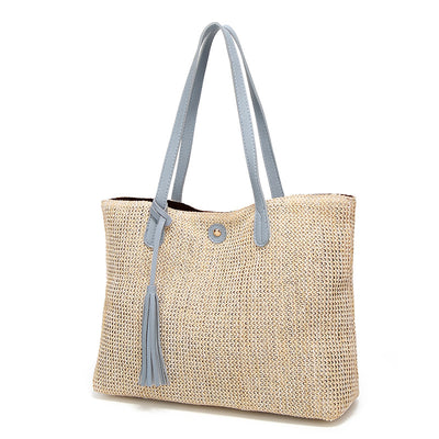 Bolsa de Playa de Rafia Elegante - Image 8