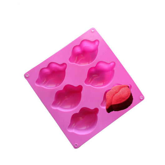 Molde de Silicona 3D de Labios con 6 Cavidades para Fondant y Chocolate - Image 3