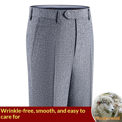 Pantalones de Vestir Clásicos Hombre Talle Alto Pierna Recta sin Arrugas - Image 2