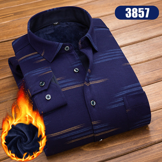 Camisa Cuadriculada Térmica para Hombre Talla Grande - Image 32