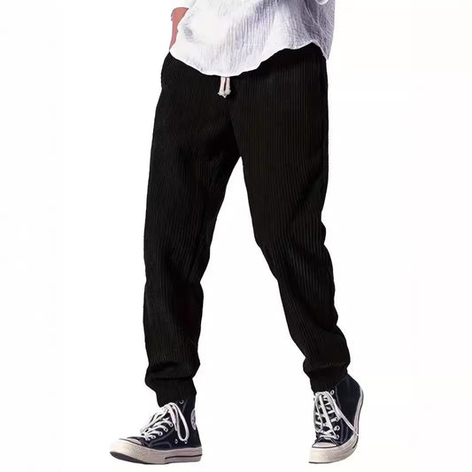 Pantalones Casuales Deportivos Tipo Waffle Gruesos para Otoño Invierno - Image 2