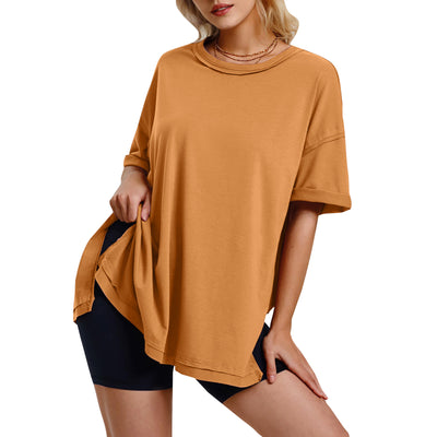 Camiseta Suelta de Algodón con Aberturas Laterales para Mujer - Image 7