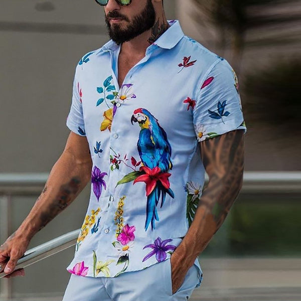 Camisa Streetwear Hawaiana para Hombre - Estilo Playa Urbano