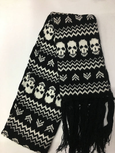 Bufanda Tejida Jacquard Gruesa Calavera - Abrigo Casual - Image 23