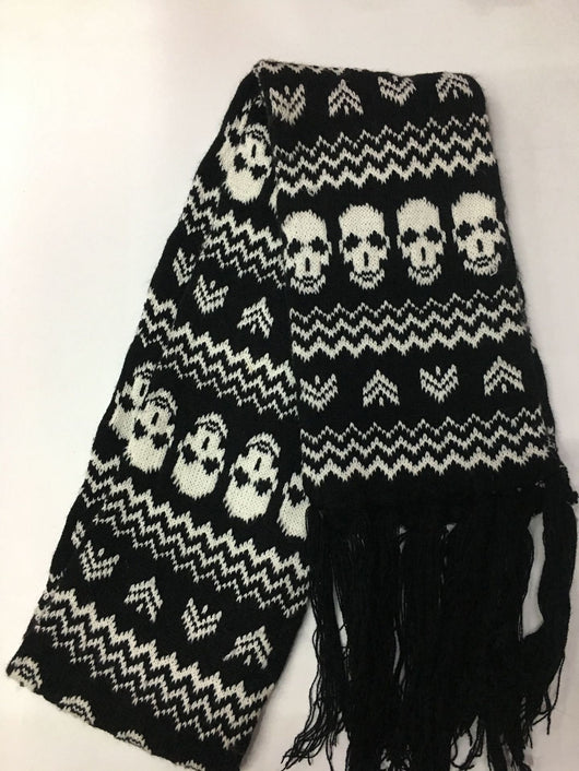 Bufanda Tejida Jacquard Gruesa Calavera - Abrigo Casual - Image 23