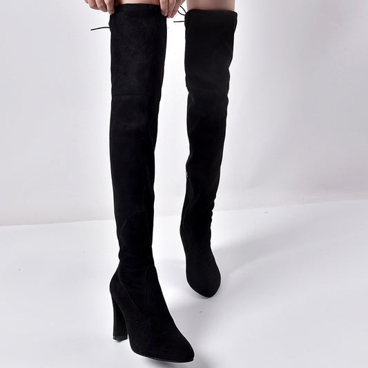 Botas Altas Over The Knee con Tacón Grueso Elástico para Mujer - Image 2