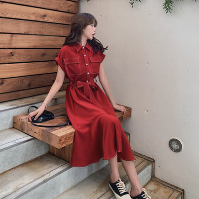 Vestido Camisero Silueta Sirena Estilo Hepburn - Image 3