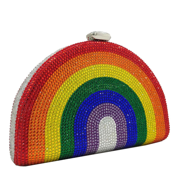 Cartera Clutch Diamante Arcoíris
