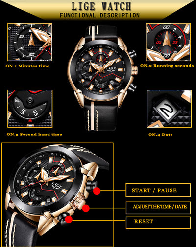 Reloj Inteligente Multifunción con Luz Nocturna para Hombre - Image 6
