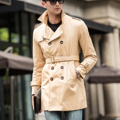 Abrigo Trinchera Casual para Hombre Largo Medio - Image 14