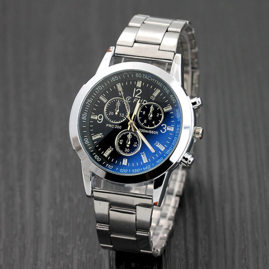 Reloj de Cuarzo para Hombre con Cristal Azul - Regalo de Moda Elegante