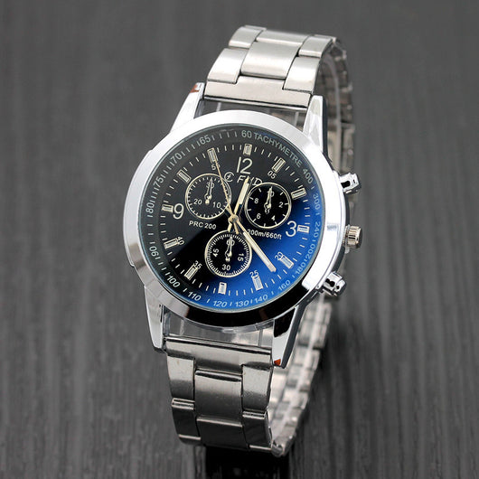Reloj de Cuarzo para Hombre con Cristal Azul - Regalo de Moda Elegante