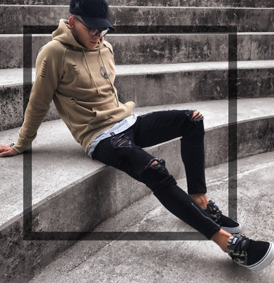 Pantalones Vaqueros Rotos Streetwear - Image 2