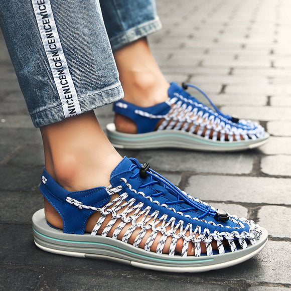 Sandalias Tejidas de Hombre Estilo Romano