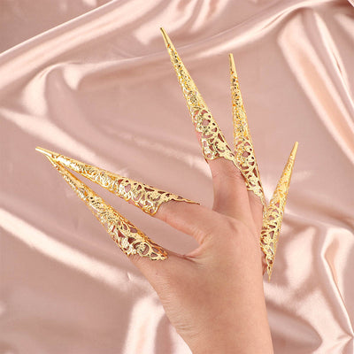 Uñas Postizas Doradas para Danza India - Image 6