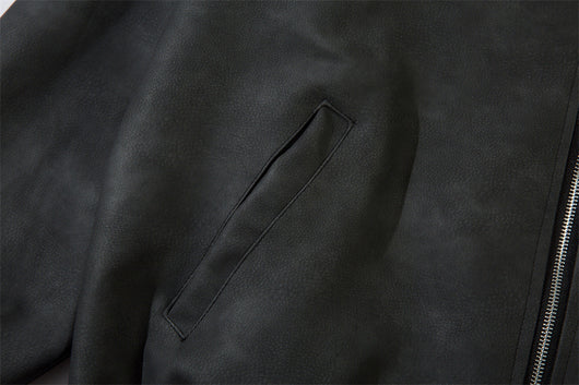 Chaqueta de Cuero PU Suelta con Bordado de Estrella Cruzada - Image 20