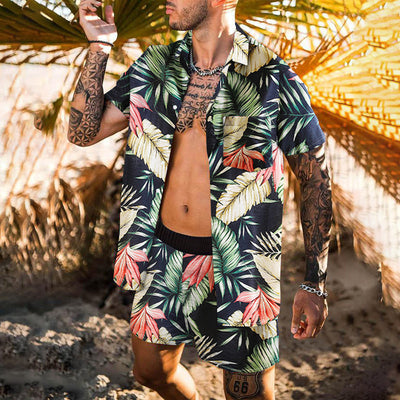 Camisa Suelta Retro para Hombre - Estilo Personalidad Playa Manga Corta - Image 10