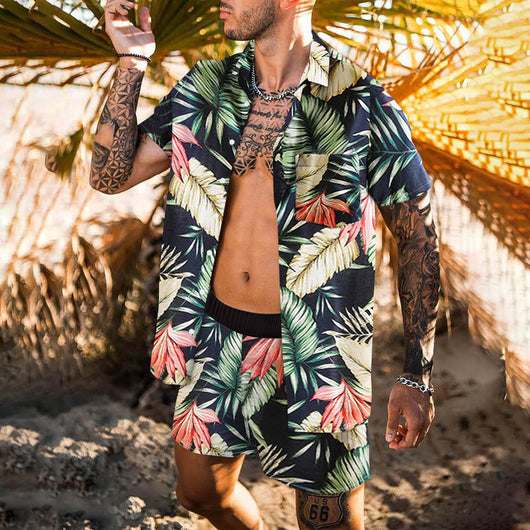 Camisa Suelta Retro para Hombre - Estilo Personalidad Playa Manga Corta - Image 10