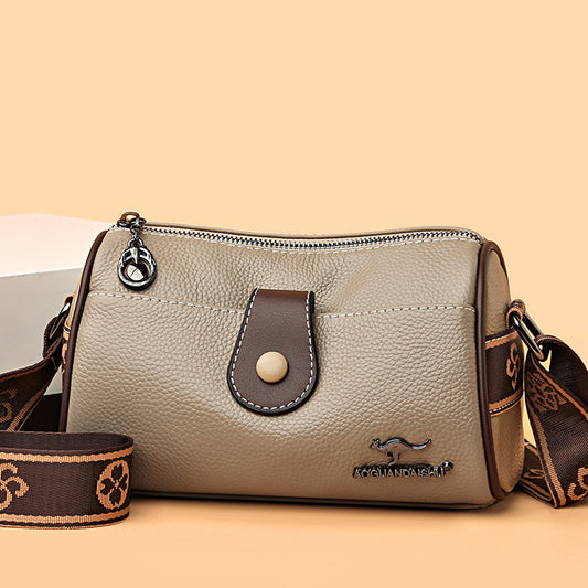 Bolso Bandolera de Cuero Minimalista Retro para Mujer
