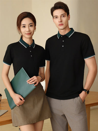 Polo Elástico de Algodón con Combinación de Colores - Image 21