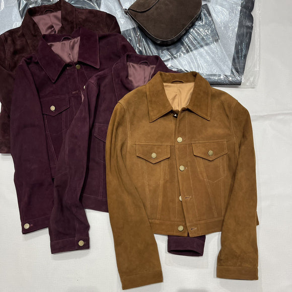 Chaqueta de Cuero Retro Corta