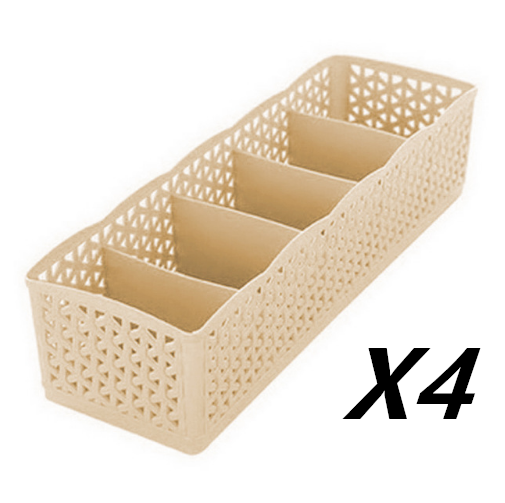 Organizador de Plástico Apilable 5 Compartimentos para Ropa Interior y Calcetines - Image 18