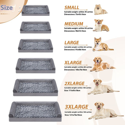 Sofá Cama Desmontable para Mascotas con Terciopelo Embossed y Espuma - Image 3