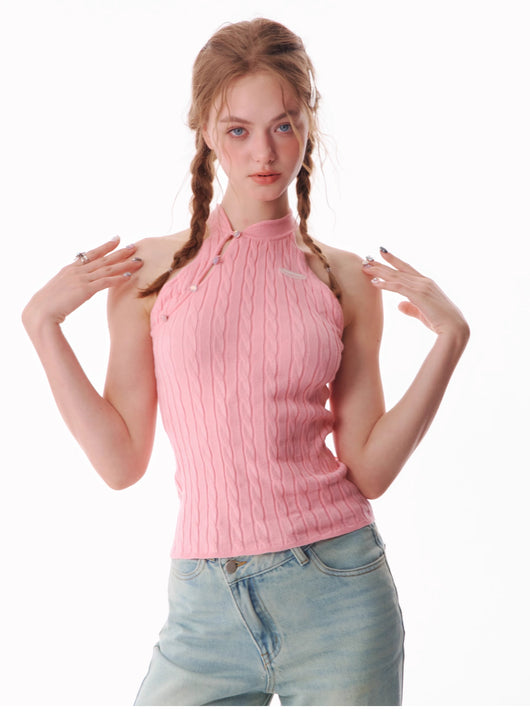 Chaleco Tejido sin Mangas con Escote Halter - Image 18