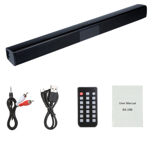 Barra de Sonido Bluetooth 20W con Subwoofer, Radio FM y Conectividad Inalámbrica