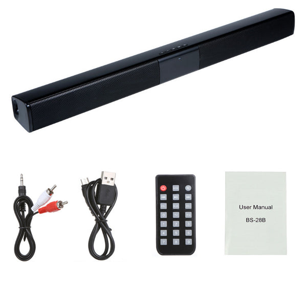 Barra de Sonido Bluetooth 20W con Subwoofer, Radio FM y Conectividad Inalámbrica