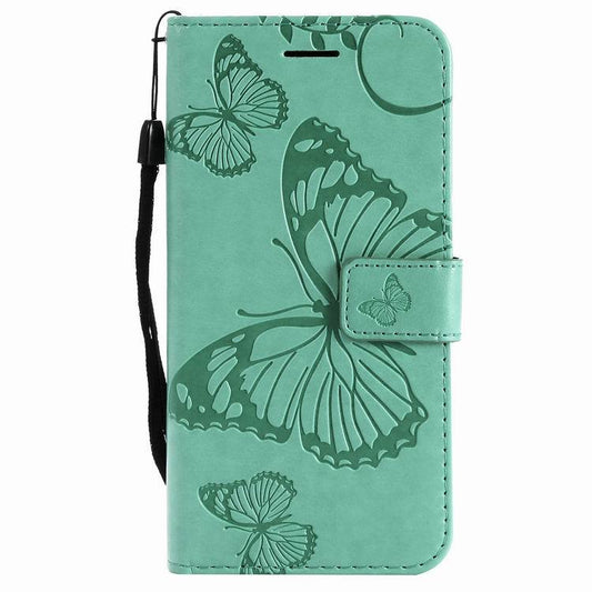 Funda de Cuero para Teléfono con Mariposa 3D, Soporte de Tarjetas y Cordón - Image 2