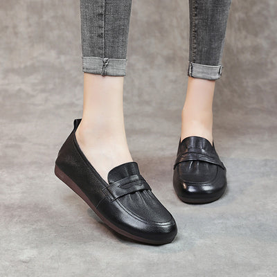 Zapatos de Cuero Retro para Mujer con Suela Flexible - Image 12