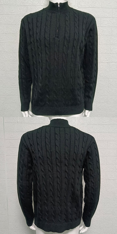 Suéter de Punto Entallado con Cierre y Cuello Mock Neck - Image 9