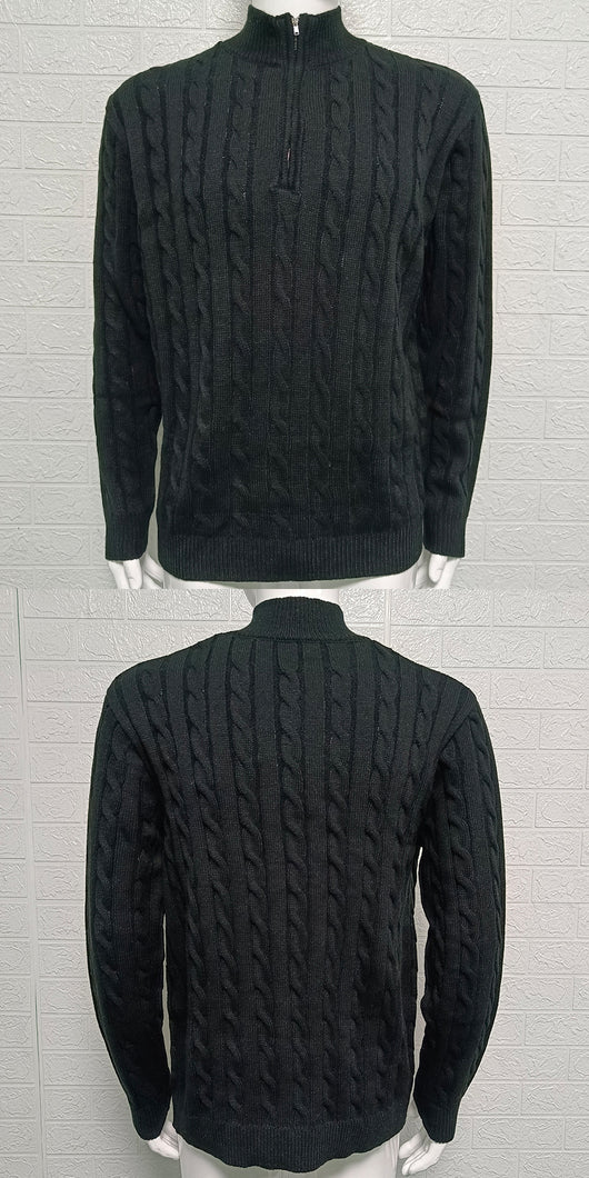 Suéter de Punto Entallado con Cierre y Cuello Mock Neck - Image 9