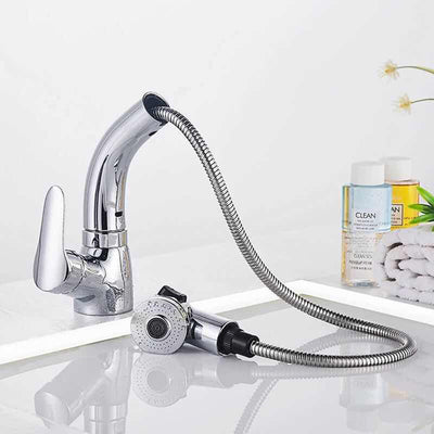 Grifo Mezclador Negro para Lavamanos - Agua Fría y Caliente Ajustable - Image 2
