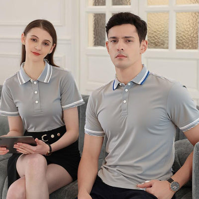 Polo Clásico de Rayas con Cuello Solapa - Manga Corta